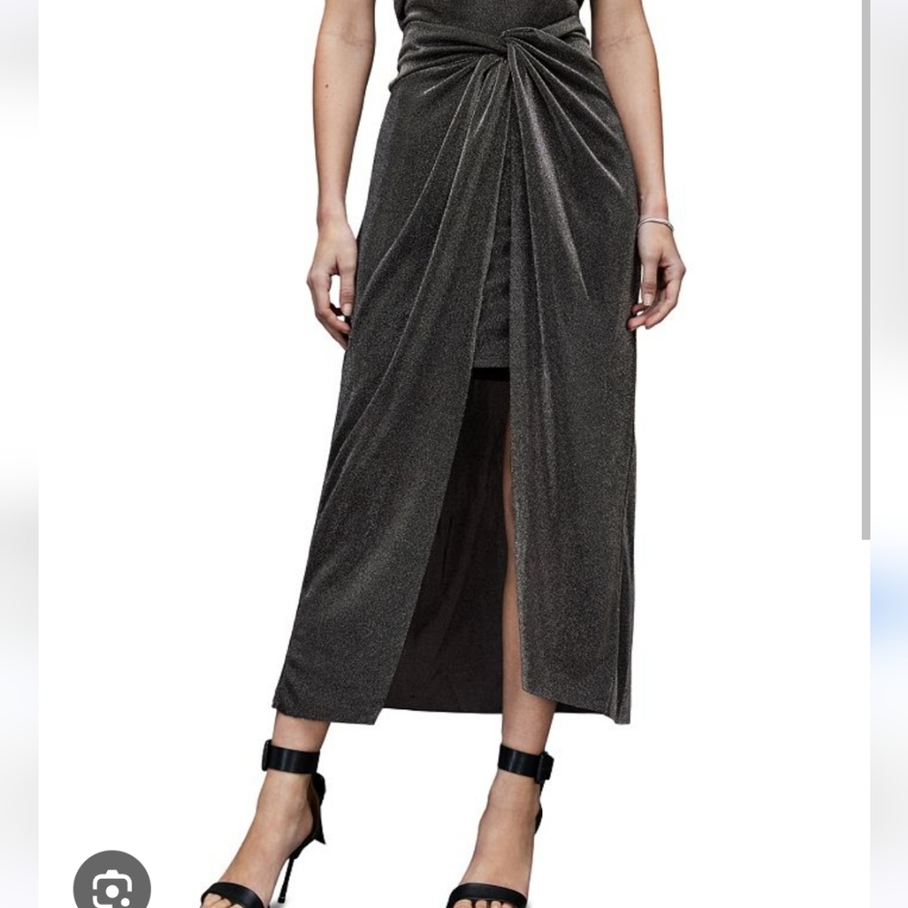 All Saints Sparkle Knit Layered Skirt
